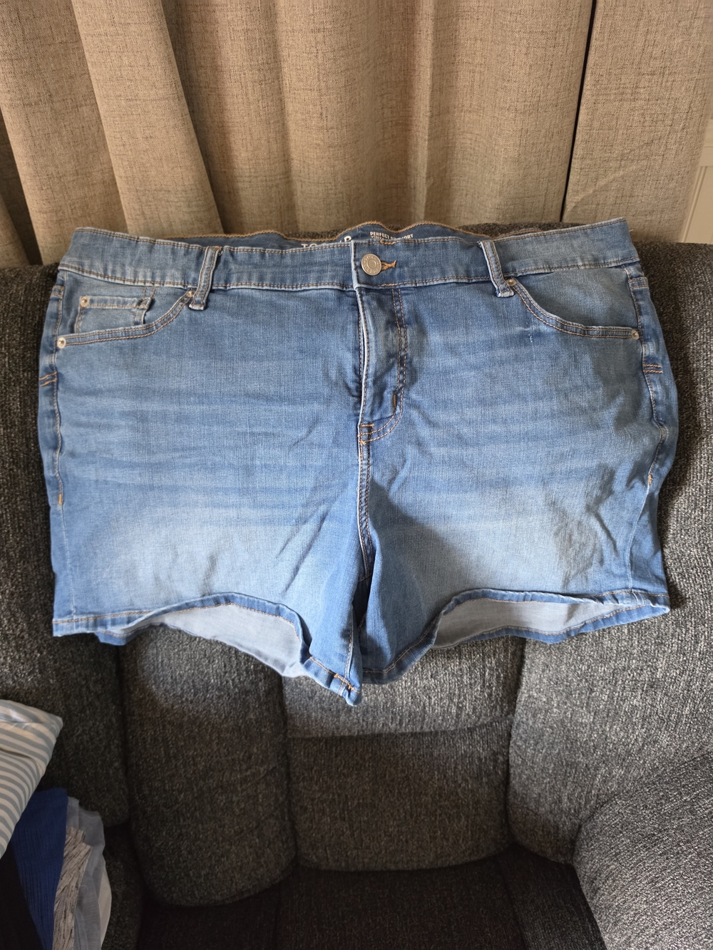 torrid Light Blue Denim Cutoff Shorts